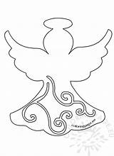 Christmas Angel Ornament Template Coloring Coloringpage sketch template