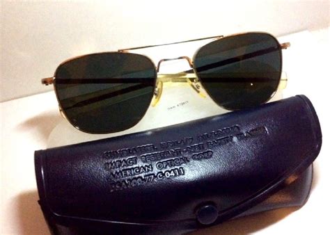 vintage american optical pilot sunglasses 1 10 12kt gold with case