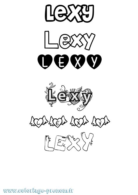 coloriage du prenom lexy  imprimer ou telecharger facilement