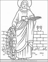 Catherine Alexandria Heilige Thecatholickid Katholische sketch template