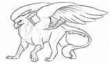 Gryphon Lineart Mythology Mythological Chimera sketch template