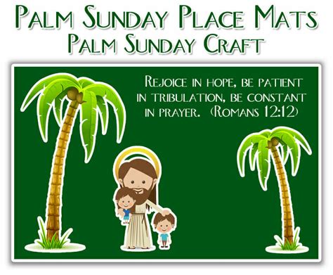 palm sunday place mats  palm sunday craft christianity cove