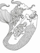 Mermaids Cricut sketch template