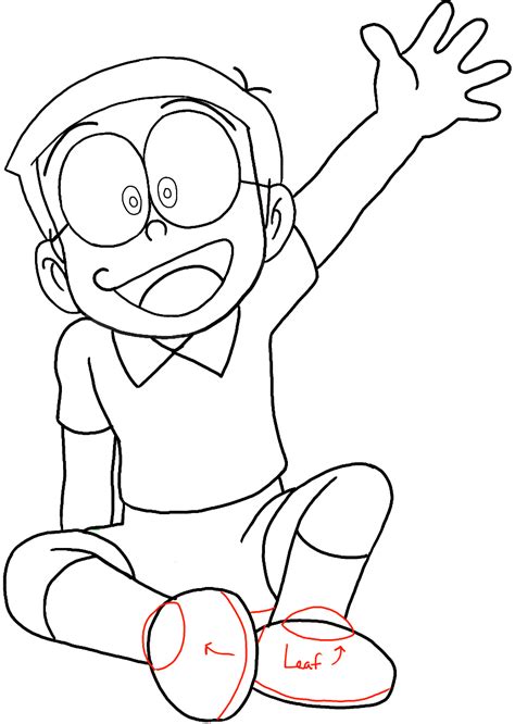 How To Draw Nobita Nobi From Doraemon With Easy Drawing