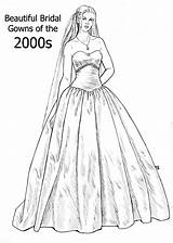 Pages Coloring Gown Colouring Adult Book Bridal Dress Wedding Disney Fancy Beautiful Choose Board sketch template