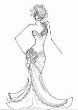 Coloring Pages Fashion Historical sketch template