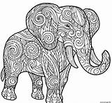 Adulte Elephant Colouring Imprimé Print sketch template