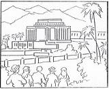 Coloring Temple Pages Lds Building Book Hawaii Temples Mormon 1923 August History Comments sketch template