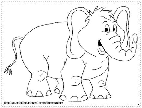 gambar elephant coloring pages  images kidscolouringpages printable