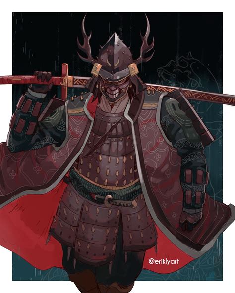 artstation  honor kensei  nobushi erik ly fantasy samurai fantasy armor ronin