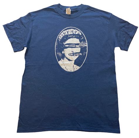 Sex Pistols God Save The Queen Navy Blue T Shirt Etsy