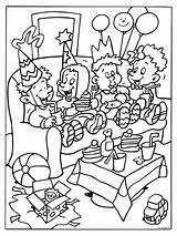Kleurplaat Kinderfeestje Feest Verjaardag Knutselen Thema Kinderen Tekeningen Kiezen Uitprinten Downloaden sketch template