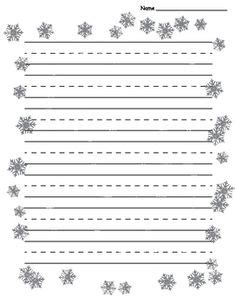 winter snowflake border lined paper snowflakes writing paper
