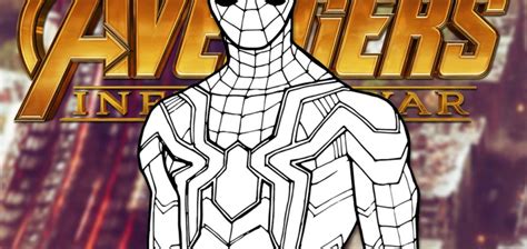 avengers infinity war spiderman coloring pages coloringpages