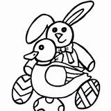 Duckie Bunny Surfnetkids Coloring sketch template