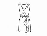 Coloring Simple Dress Coloringcrew sketch template