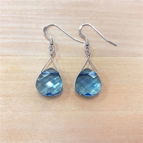 sterling silver   swarovski elements mm crystal drop earrings ebay