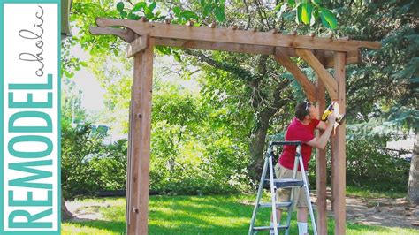 build  wood arbor  garden yard  wedding