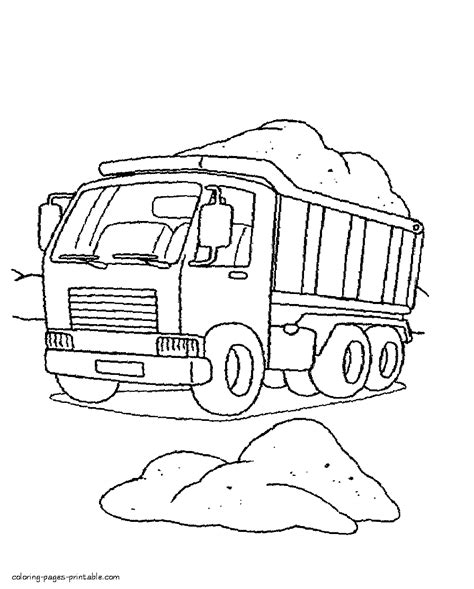 construction truck coloring page coloring pages printablecom