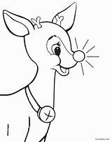 Coloring Pages Rudolph Reindeer Face Printable Cool2bkids Pasta Escolha sketch template