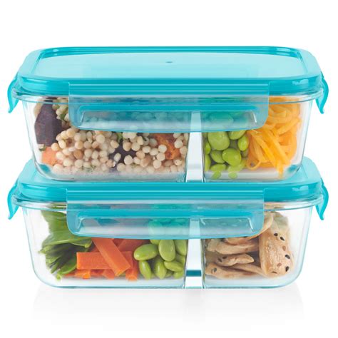 Pyrex 3 4 Cup Meal Box Glass Divided Storage Container Duo Walmart