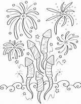 Fireworks Coloring Firework Feuerwerk Diwali Ausmalen Museprintables Stitching Saphane sketch template