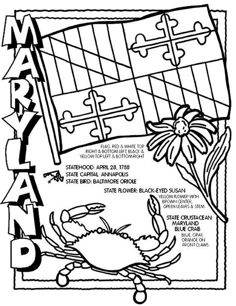 maryland coloring pages