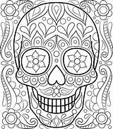 Skull Sugar Coloring Pages Getdrawings Pdf sketch template