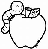 Melonheadz Worm Coloring Appleseed Crealo Dibujos Pinclipart sketch template
