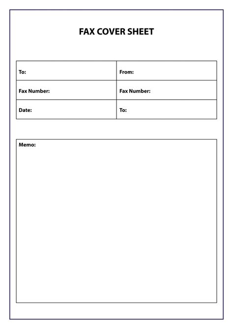 fax cover sheet template printable basic  word