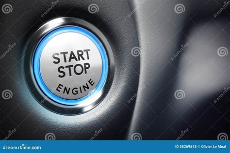 engine start button stock image image  stop start