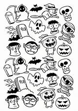 Halloween Coloring Kids Color Pages sketch template