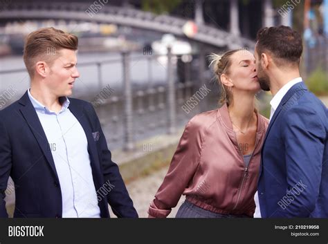 Woman Kissing Man Image And Photo Free Trial Bigstock