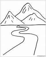 Road Pages Mountain Coloring Foot Color Online Mountains Kids sketch template
