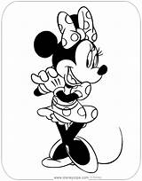 Minnie Mouse Coloring Pages Polka Disneyclips Pdf Misc Dot Dress Her sketch template