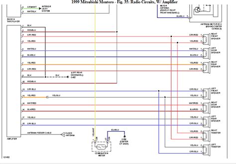 wiring diagram   radio    mitsubishi montero sport