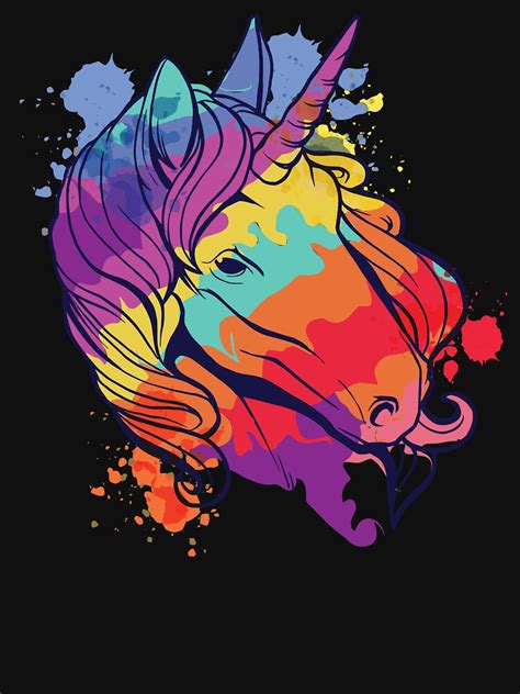 colorful unicorn rainbow unicorn fantacy unicorn colorful paint