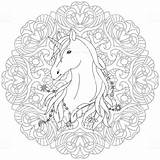 Mandalas Unicornios Einhorn Pintar sketch template