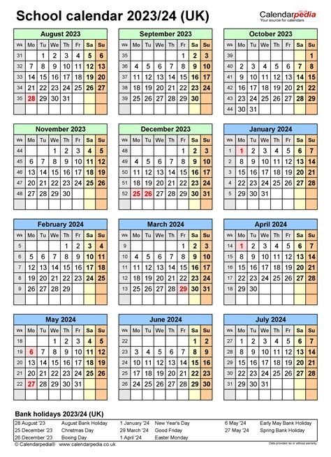 school calendar  printable   hands
