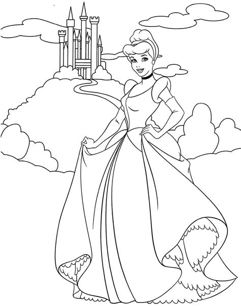 cinderella coloring pages  getcoloringscom  printable