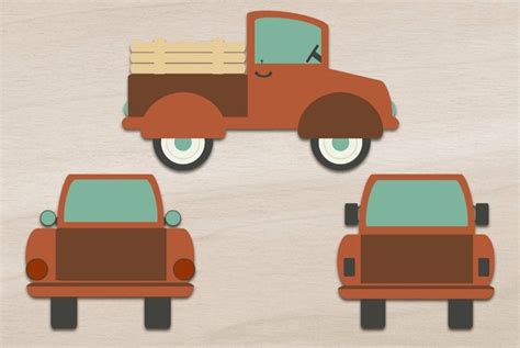 layered vintage truck template