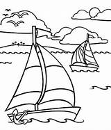Sailing Sailboat Malvorlagen Bestcoloringpagesforkids Segelboot Seascape Maritim sketch template
