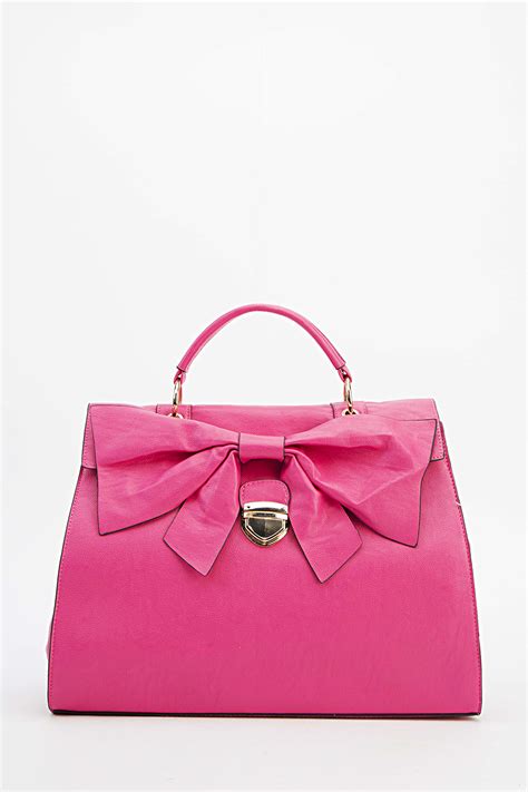 large bow handbag