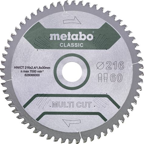 metabo laminate cut professional  circular  blade      mm number  cogs