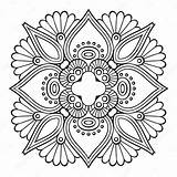 Premium Mandala Element Decorative Coloring Vector Simple Line sketch template