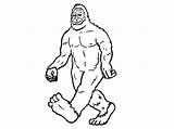 Bigfoot sketch template