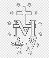 Medal Miraculous Immaculate Conception Pngwing sketch template
