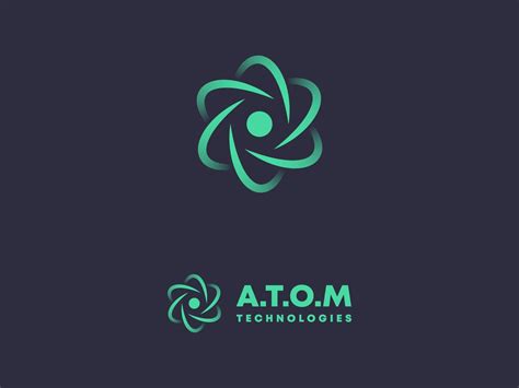 atom logo concept logo concept text logo design graphic design logo