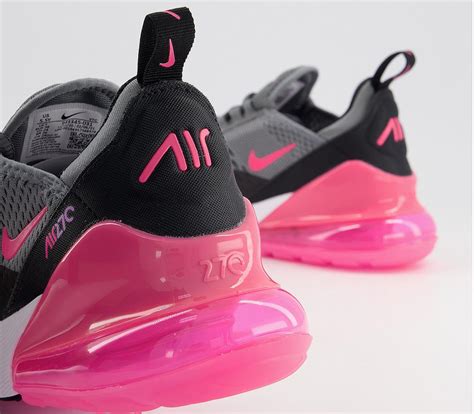 Nike Air Max 270 Gs Trainers Smoke Grey Hyper Pink Black White Unisex