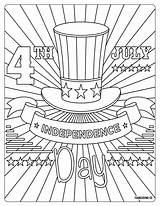Uncle Independence Sombrero Declaration Sunburst Coloringonly Makeitgrateful sketch template